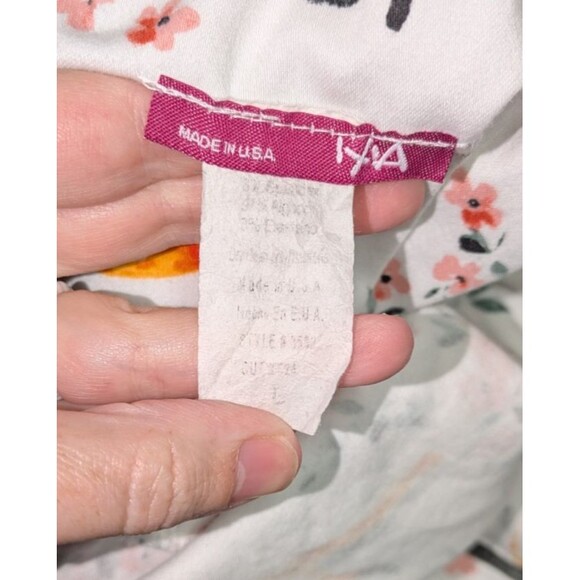 Ixia Dress L Women's White Fox Print Sweetheart Neck Sleeveless Fit & Flare - Picture 6 of 6